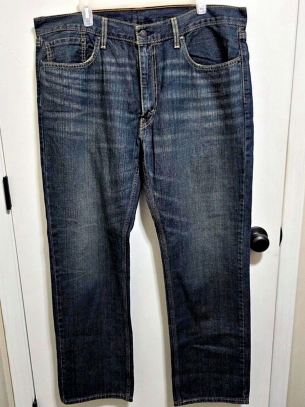 Levi's 559 Men's Relaxed Straight Jeans 38x32 Dark Wash Blue Denim